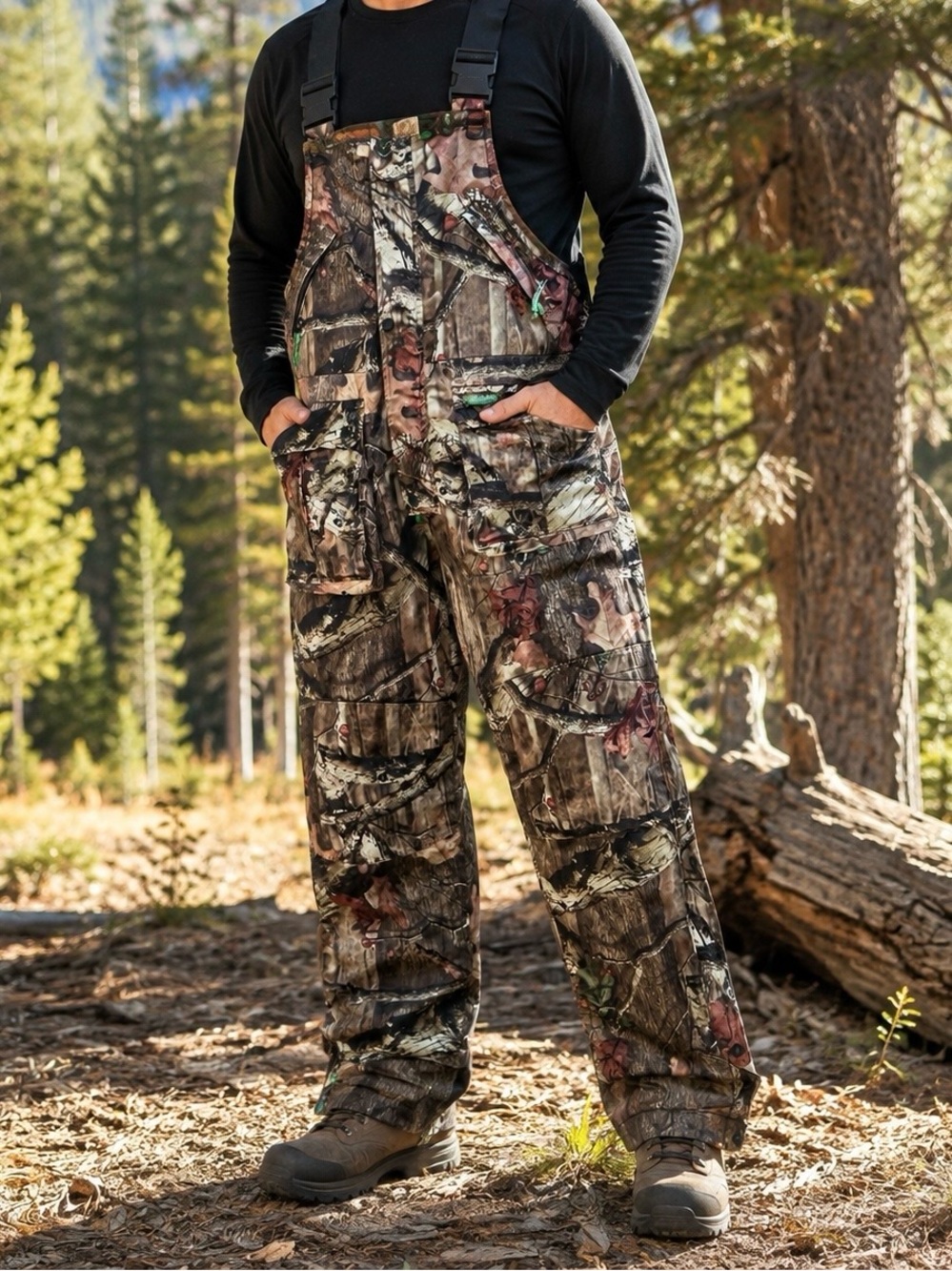 Remington Men's Realtree Camo Cargo Bib Overalls Break Up Infinity XL